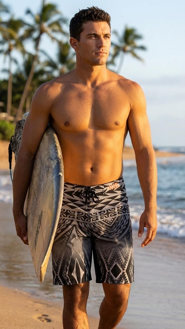 HIC 21" Kona Tiki 8 Way Octo Super Stretch Boardshorts