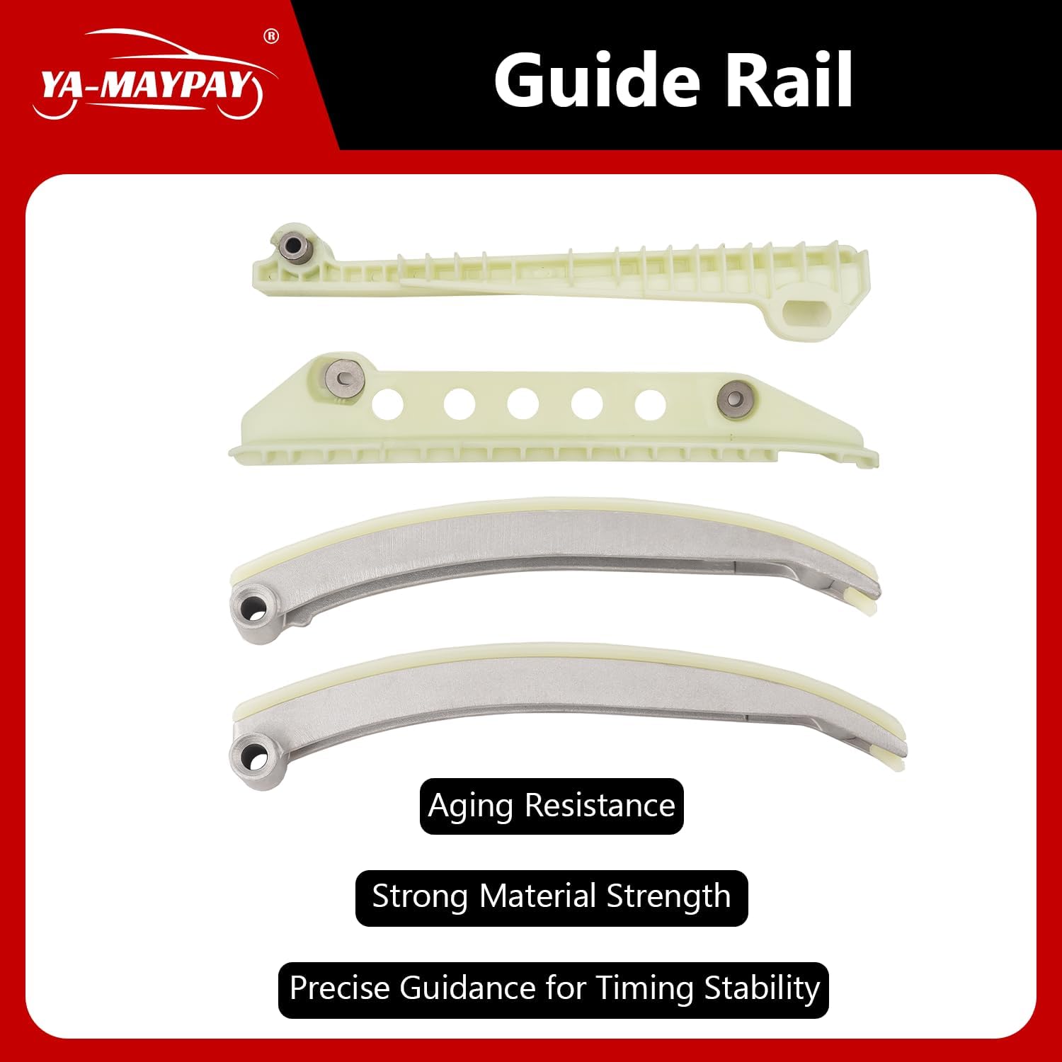 Engine Timing Chain Kit W/Guide Rail [fit SOHC, 8Cyl 4.6L] Compatible with Ford Expedition, Explorer, E-150 Econoline, F-150 & Lincoln Town Car & Mercury Grand Marquis, Mountaineer