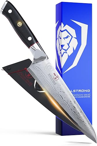 Dalstrong - Cuchillo de chef de 7 pulgadas, serie Shogun ELITE, Damasco, acero inoxidable japonés AUS-10V, mango G10 negro, cuchillo de cocina