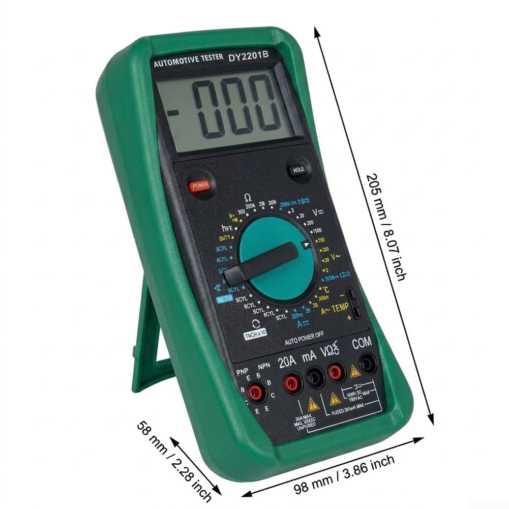 Digital Multimeter ABS Housing 205mm Automotive Circuit Tester
