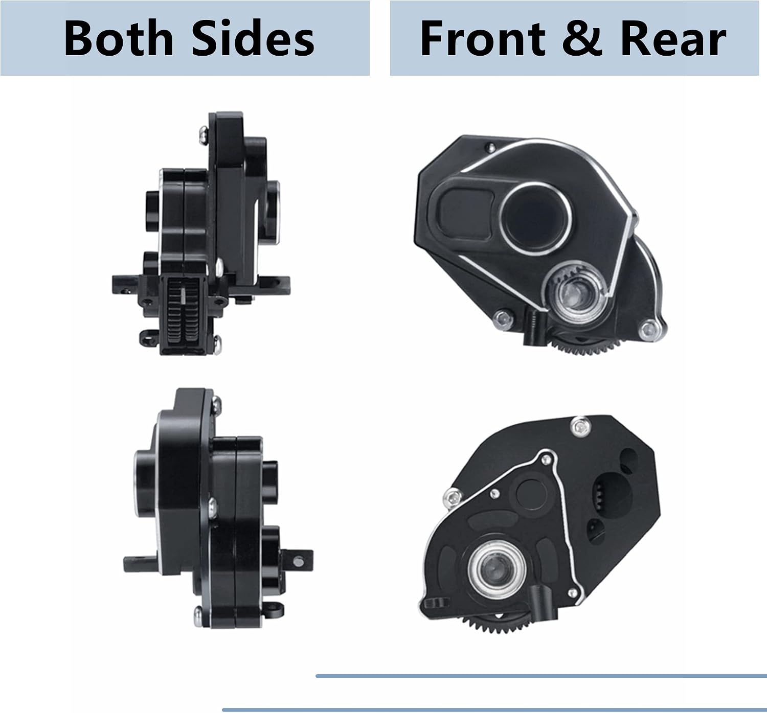 MORLORDY RC Metal Two Speed Transmission Case Gearbox Assembly for 1/24 RC Crawler Car Axial SCX24 Upgrades Parts Accessories