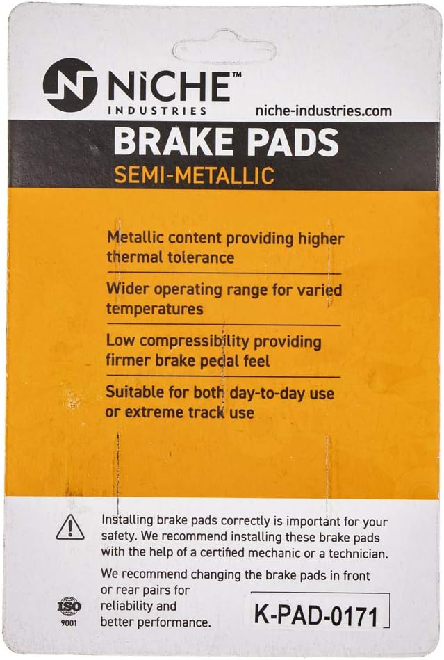 NICHE Brake Pad Set for Kawasaki Ninja ZX12R ZX7R ZRX1200R ZRX1100 43082-1251 43082-1257 Front Rear Semi-Metallic