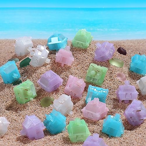 Durock Sea Glass Switches, Durock Linear Switches 62G Full Nylon Housing P3+ Stem Rgb Pre-Lubed Keyboard Switches  thumb #4