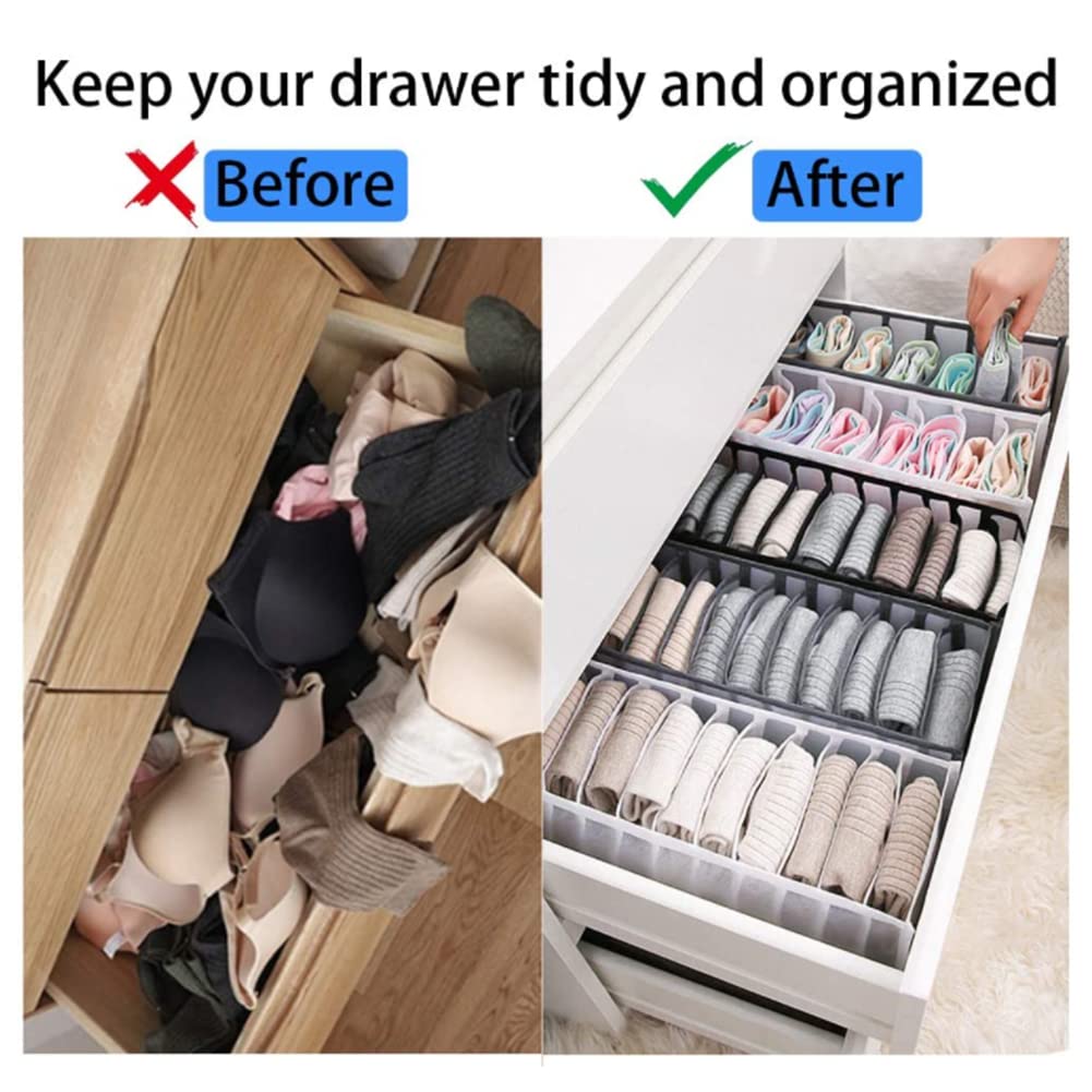Organizador de ropa plegable para camisetas, lavable, apilable, almacenamiento de ropa de malla, solución de almacenamiento de ropa para armario limpio (02)