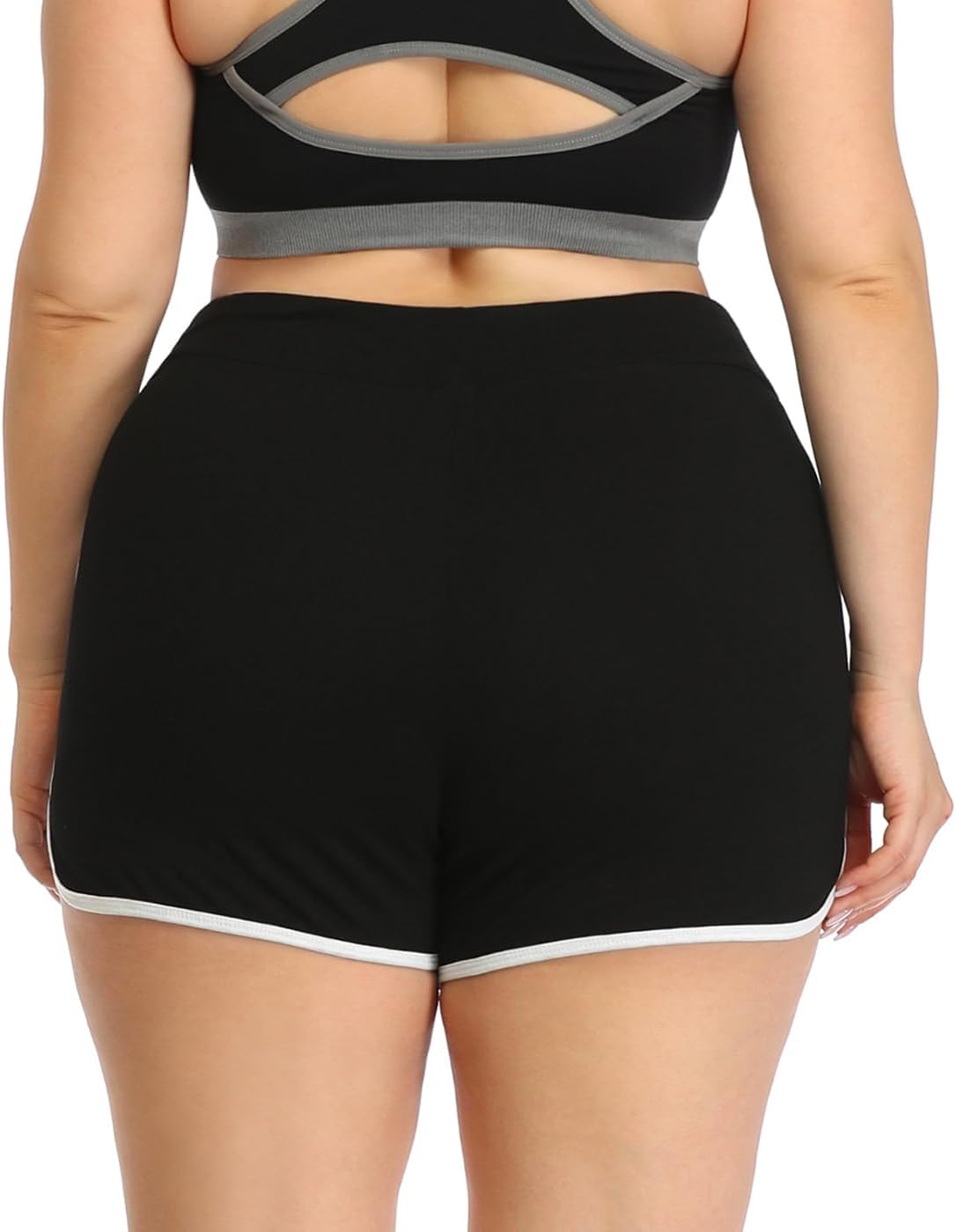 HDE Plus Size Dolphin Shorts for Women Running Workout Short Athletic Bottoms - Image 5