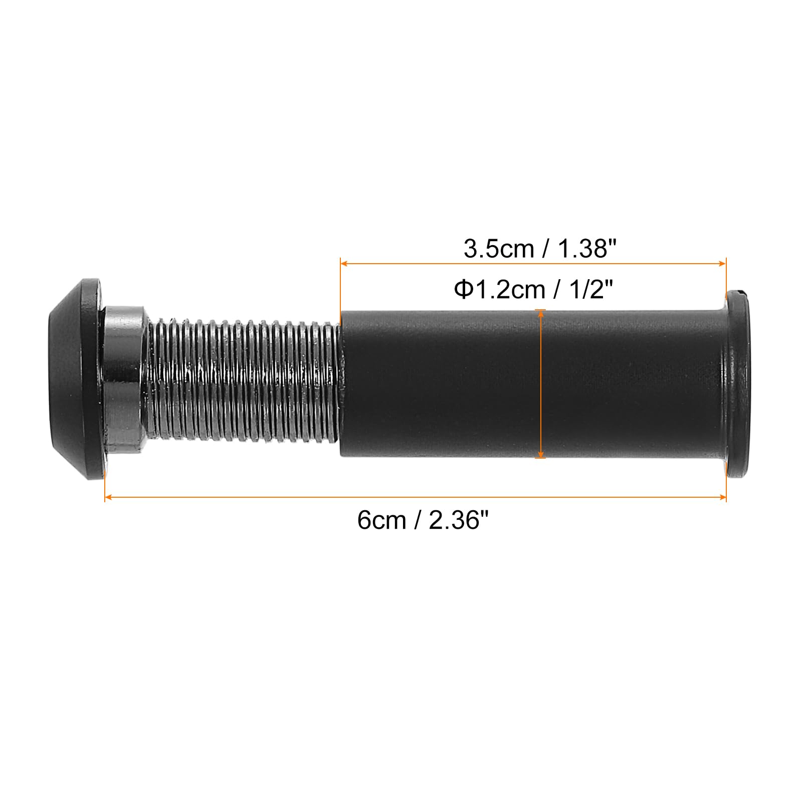 PATIKIL 1/2" Door Viewer Peephole – 2-Pack, Copper, 220° Wide-Angle Lens, Fits 1-3/8" To 2-3/8" Doors, Gold, With Privacy Cover