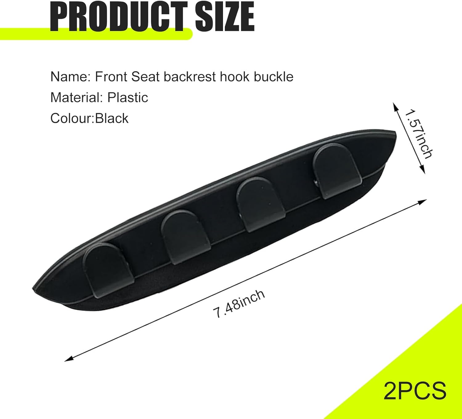 2 pcs car seat hooks for tesla model y model 3, hang grocery seat back organizer hooks, seat back storage hooks for hanging wallets handbags shopping bags (black)