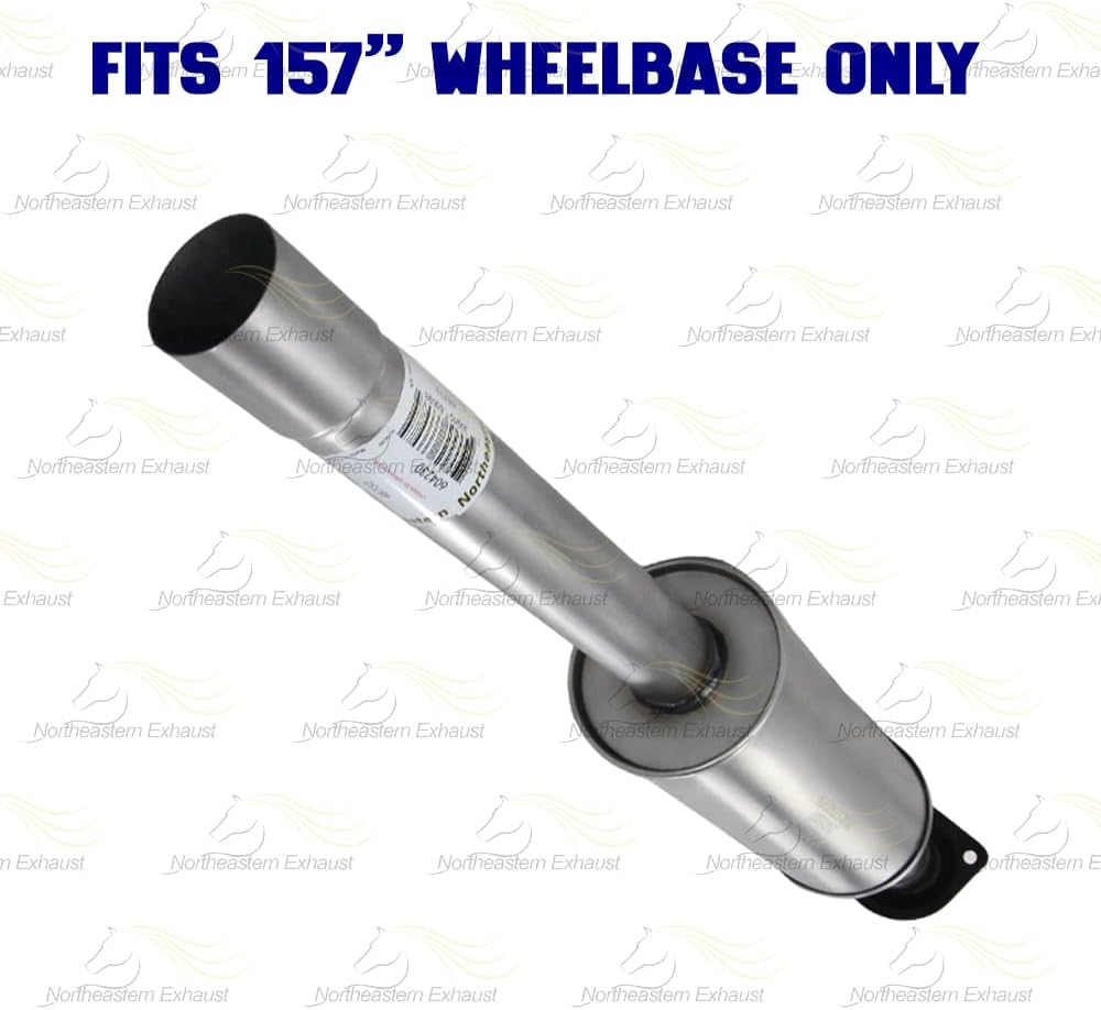 Exhaust Resonator Pipe Compatible with Ford F-150 2011-2014 5.0L/6.2L | 157" WB | Stainless Steel | Northeastern Exhaust | Includes Clamp & Bolt Kit | Direct-Fit Replacement