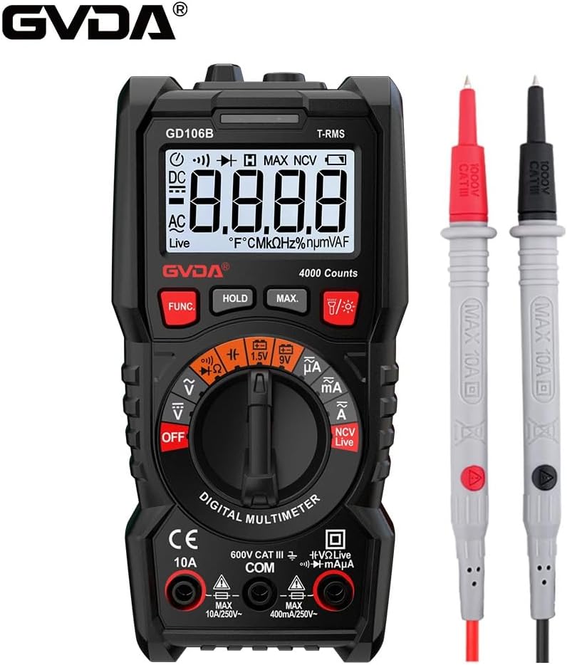 GVDA GD106B Digital Multimeter with GVDA logo