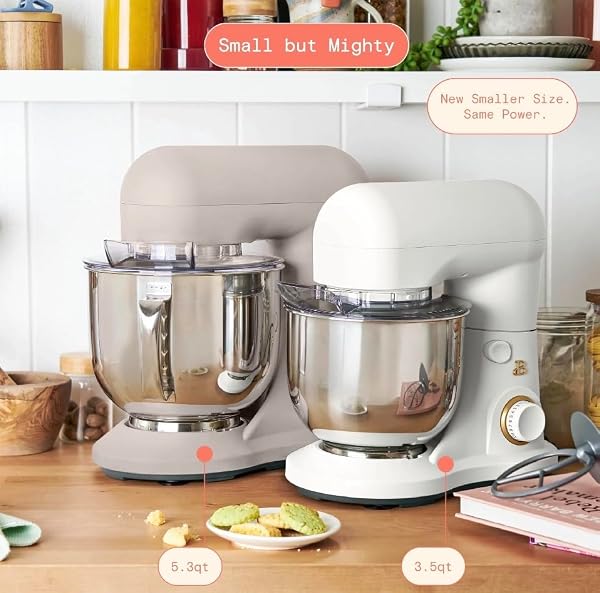 Beautiful 3.5 Qt Stand Mixer by Drew Barrymore, 12-Speed, White Icing - 2