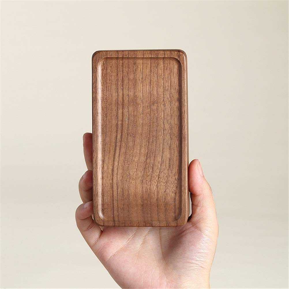 Kleine Schmuckschatulle aus Holz, Aufbewahrungsorganisator, Reise-Holz-Samt-Halsketten-Ohrring-Schmuckkästchen