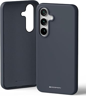 GOOSPERY Liquid Silicone Case Compatible with Magsafe, Galaxy S25, Silky-Soft Touch Full Body Protection Shockproof Cover with Soft Microfiber Lining - Navy