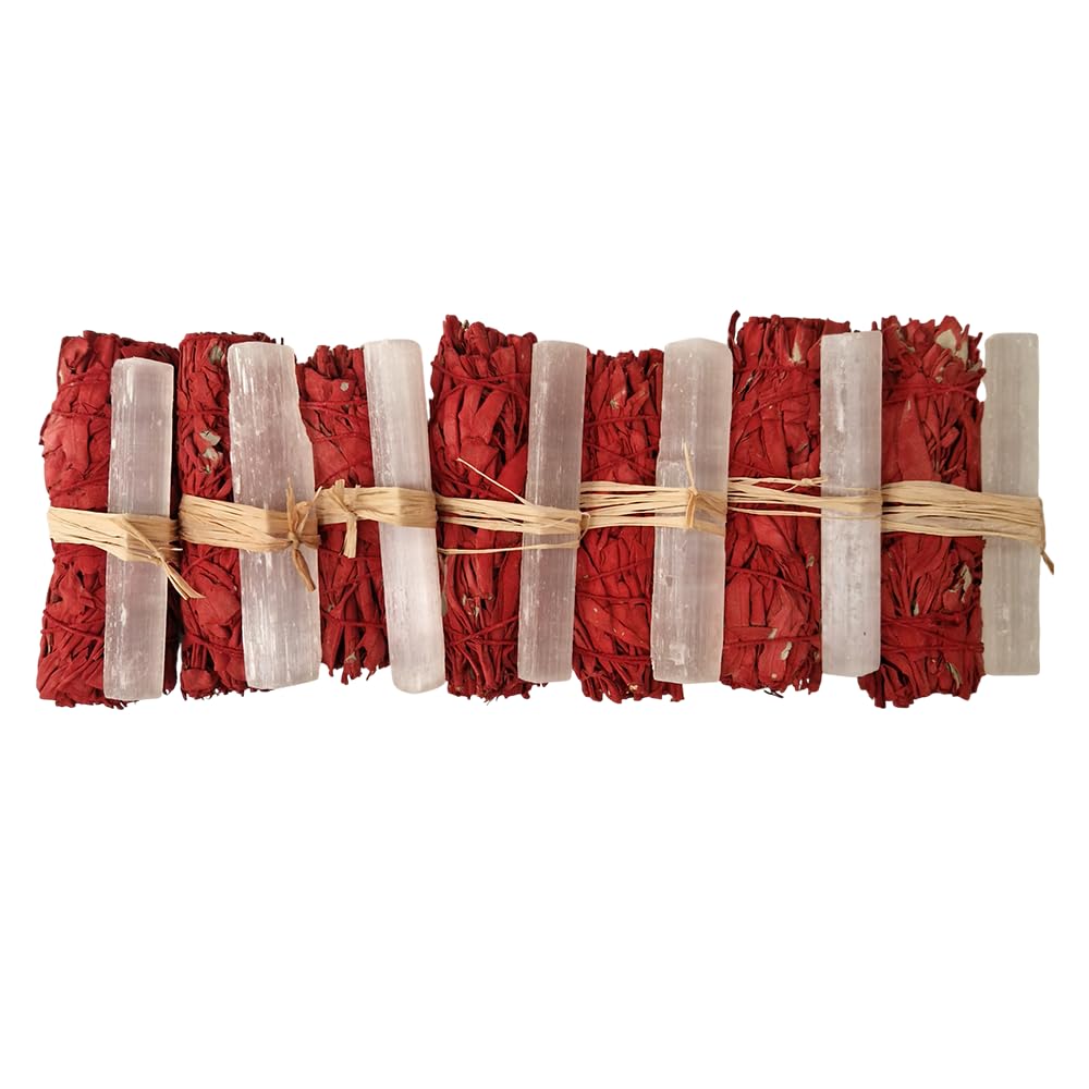 Smudge Stick, Dragon’s Blood and Selenite 4", Pack of 6