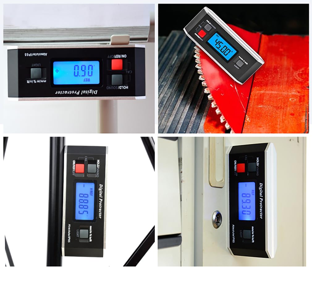 Inclinómetro de alta precisión con base magnética de ranura en forma de V, transportador digital/herramienta de medición de nivel/ángulo, impermeable IP65 para automoción, carpintería,