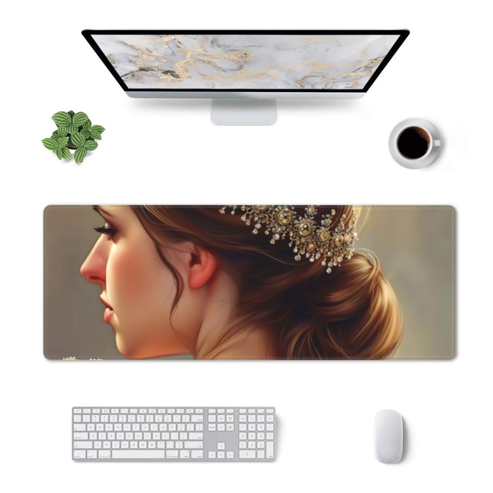 Tappetino Mouse, Tappetino Mouse Gaming Grande XXL 1500x800x3mm Tappetino Scrivania Mouse Pad, Base in Gomma Antiscivolo, Bordi Cuciti,Lavabile, Mousepad per Ufficio e Gaming (donna) R-547