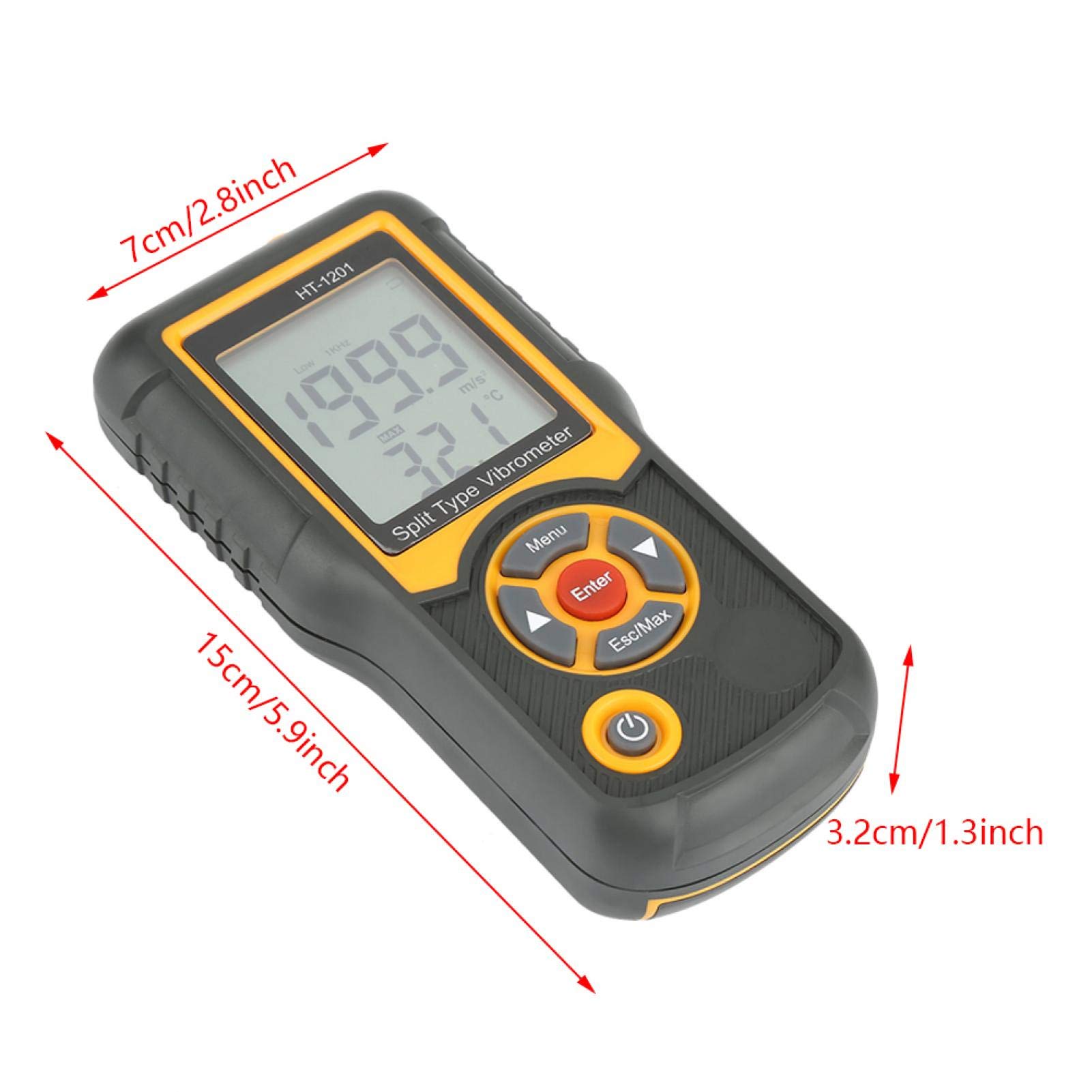 Tester digitale del misuratore di vibrazione, tipo spaccato di precisione palmare calibro di vibrazione sensore macchina di misura, con velocità 0.1 ~ 199.9m/s2 picco