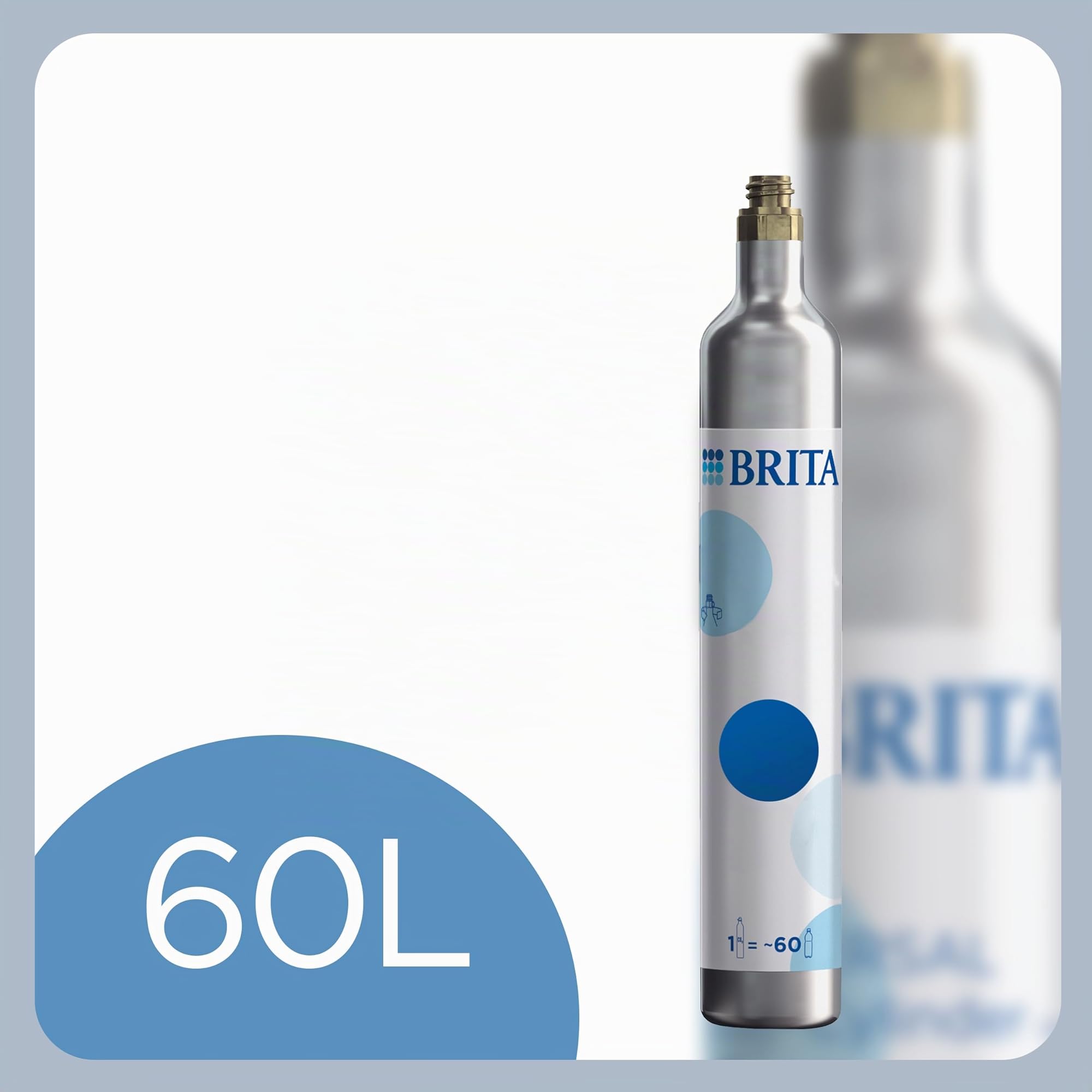 Brita sodaONE Gasatore Domestico Compatto Acqua Frizzante Con Cilindro CO2 Bianco
