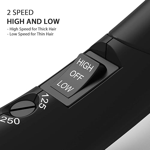 Miniatura 4 de Dan Technology Secador de pelo de viaje, secador de pelo compacto, mini secador portátil con concentrador y difusor, secador de pelo europeo con