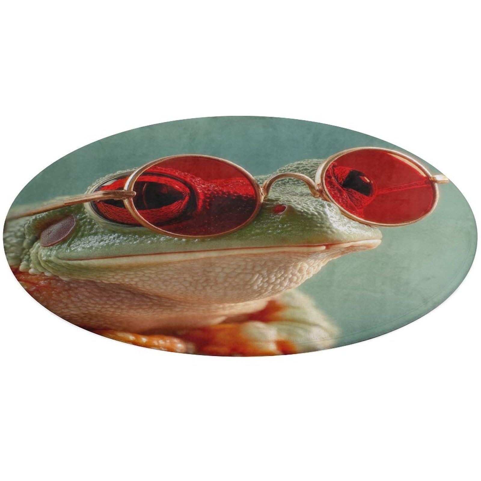 Tapis rond antidérapant 90 cm : fini les glissades avec style moderne rouge