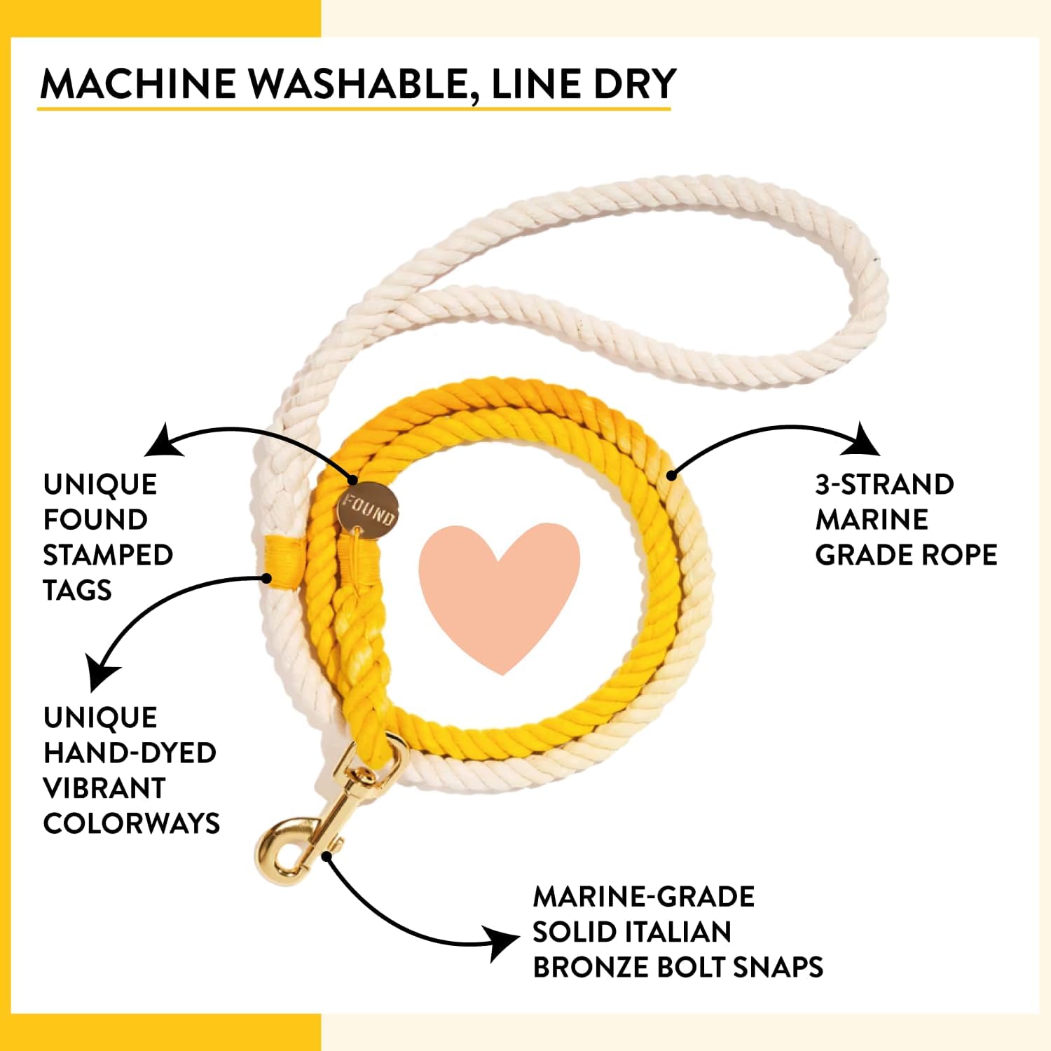 Found My Animal - The Original Cotton Rope Dog Leash (Robins Egg Blue, Medium) - Solid Italian Bronze Bolt Snaps - Heavy Duty Dog Training Leash - Standard 5FT Puppy Leash - Handcrafted in USA