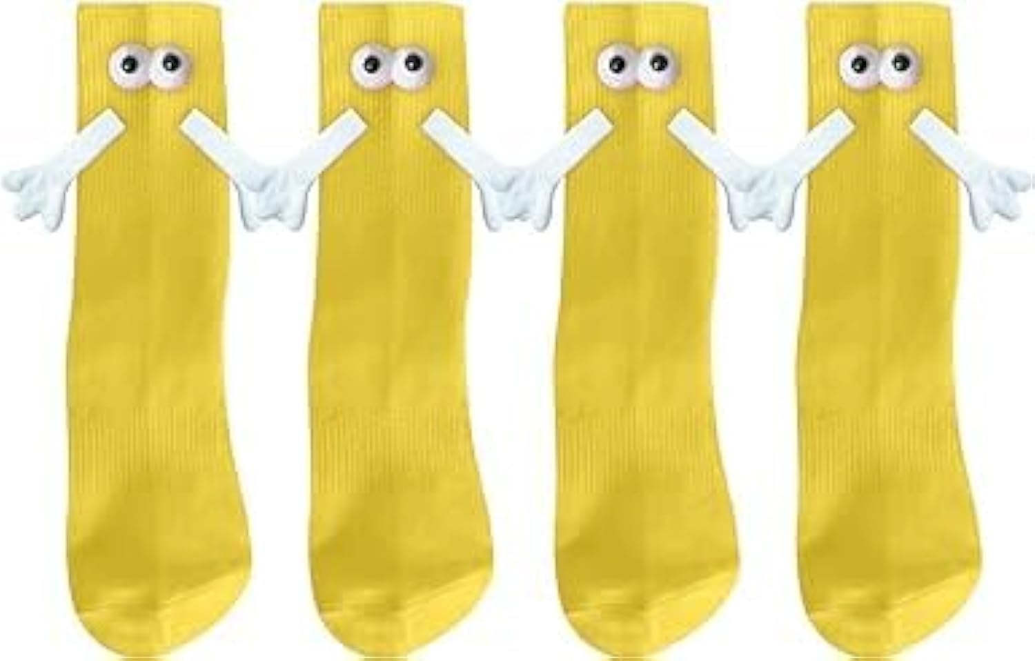 Sponsored Ad – 2 Pairs Hand Holding Socks, Couple Magnetic Socks, Holding Hands Socks, Novelty Unisex Socks with Hands Couple Socks, Funny Socks (Yellow, One Size)