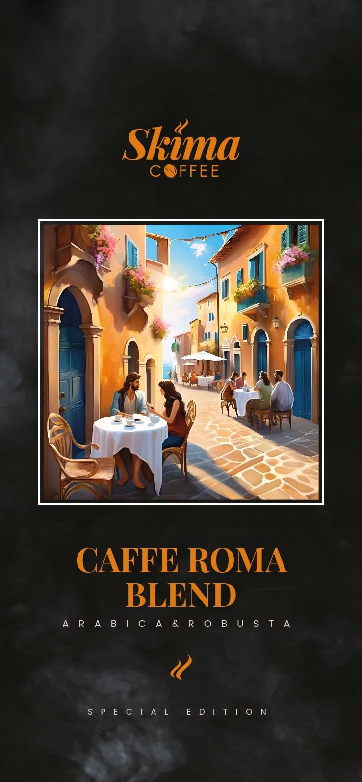 SkimaCoffee Café en grano 2 x 1 kg CAFFE ROMA BLEND recién tostado