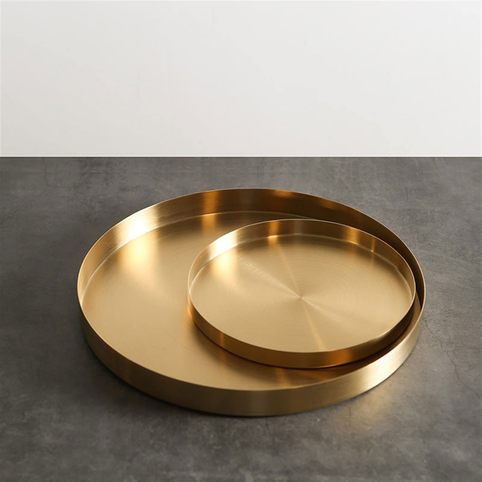 Bandeja Bandeja Circular Sencilla y práctica, Bandeja de Almacenamiento Multifuncional, for exhibición Joyas, Adornos Escritorio, Decorativa Bandejas para Servir Comida(S)