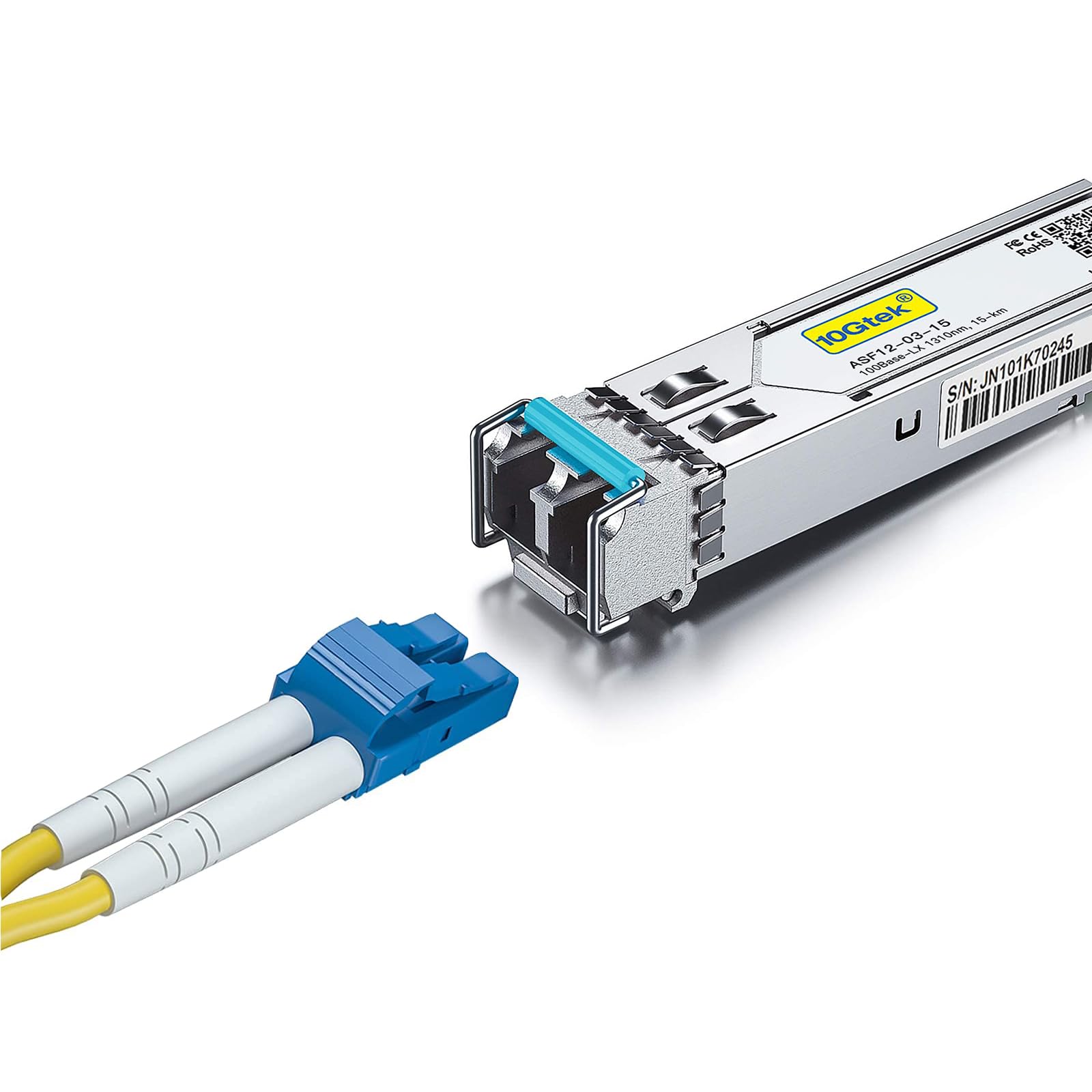 100Base-LX SFP Transceiver & 1-Pack of 1-Meter Fiber Patch Cable - LC to LC OS2