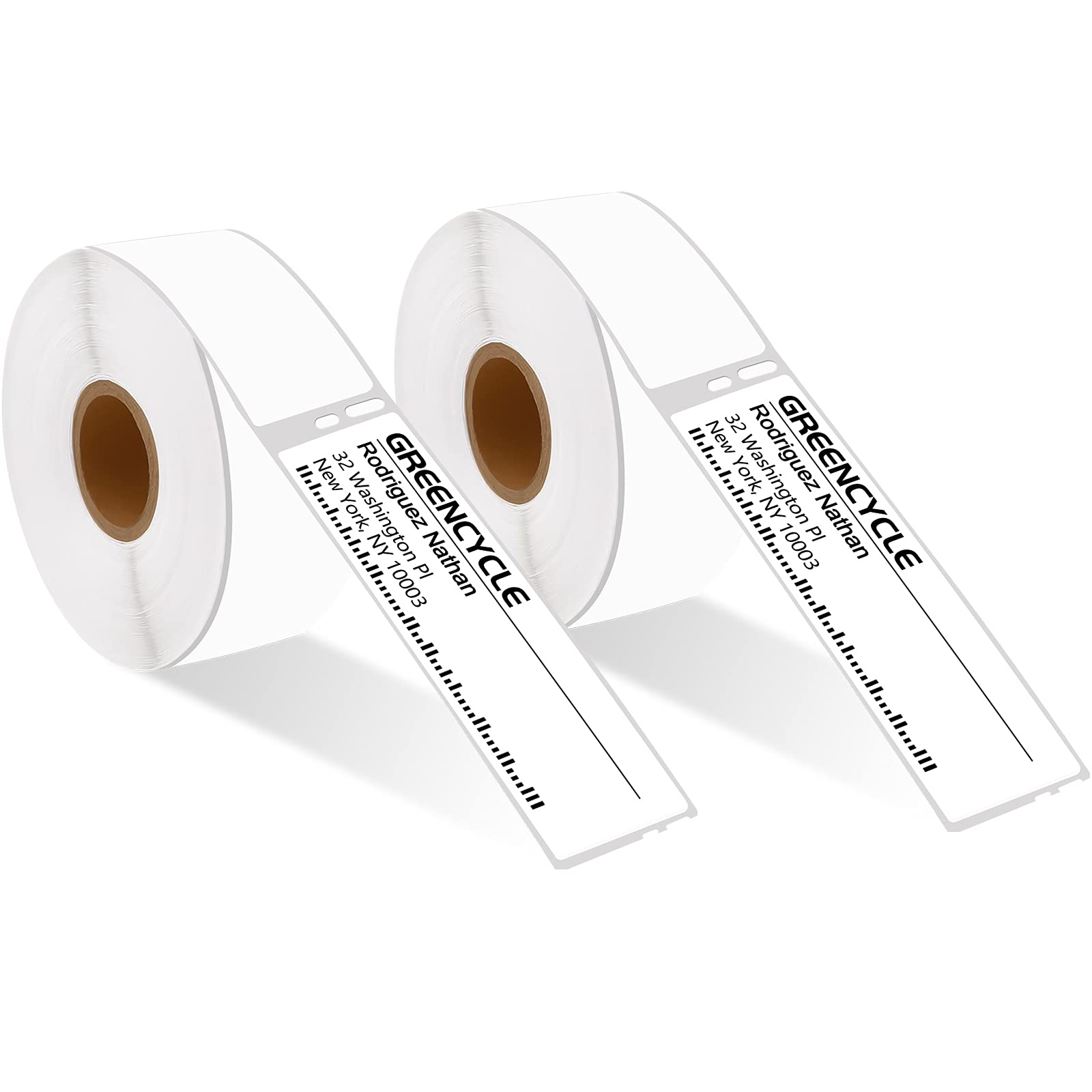 GREENCYCLE Compatible DYMO 30252 Address & Barcode Labels (1-1/8" x 3-1/2") – 2 Rolls/700 Direct Thermal Labels, Work with DYMO LabelWriter 450, 4XL,