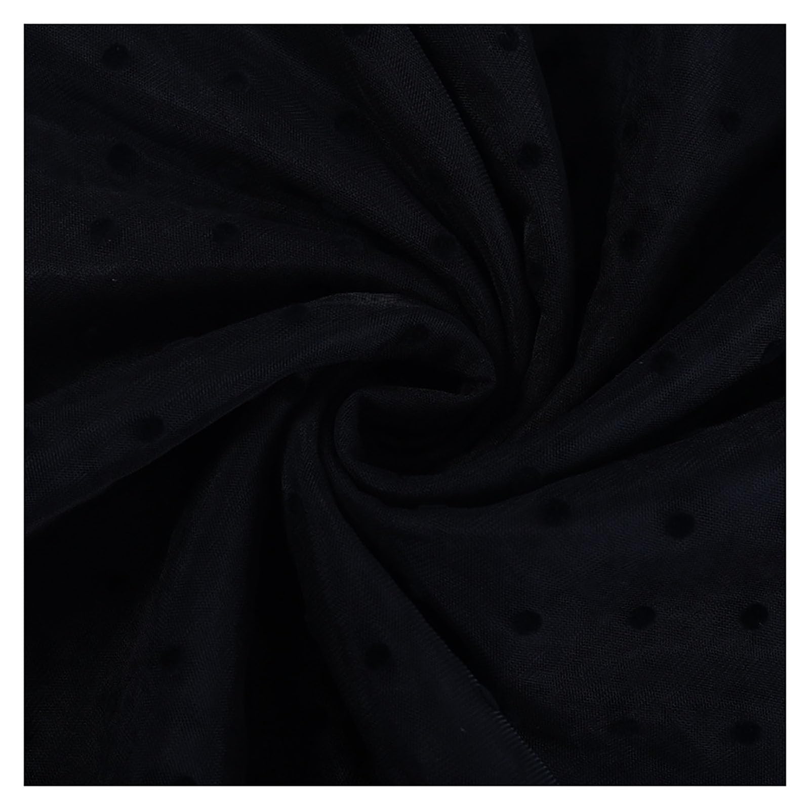 Tela de tul de 5 m x 150 cm, para coser, diseño de lunares | Tela de lunares por metros, tela de tul con puntos flocados para coser, tela de malla, tela decorativa para disfraz