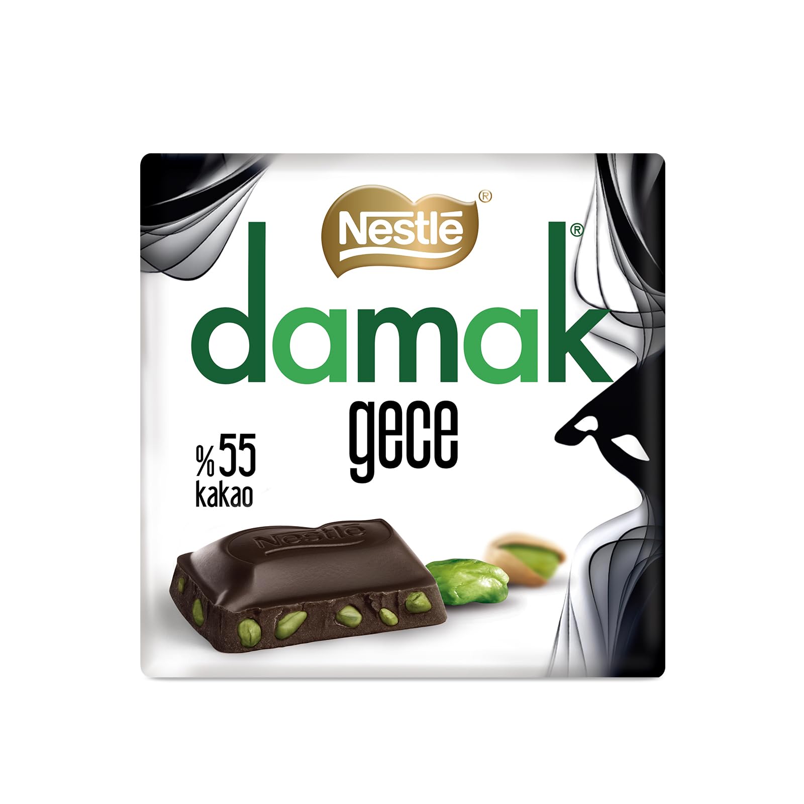 Nestlé Damak Gece Antep Fıstıklı Bitter Çikolata, 60 g