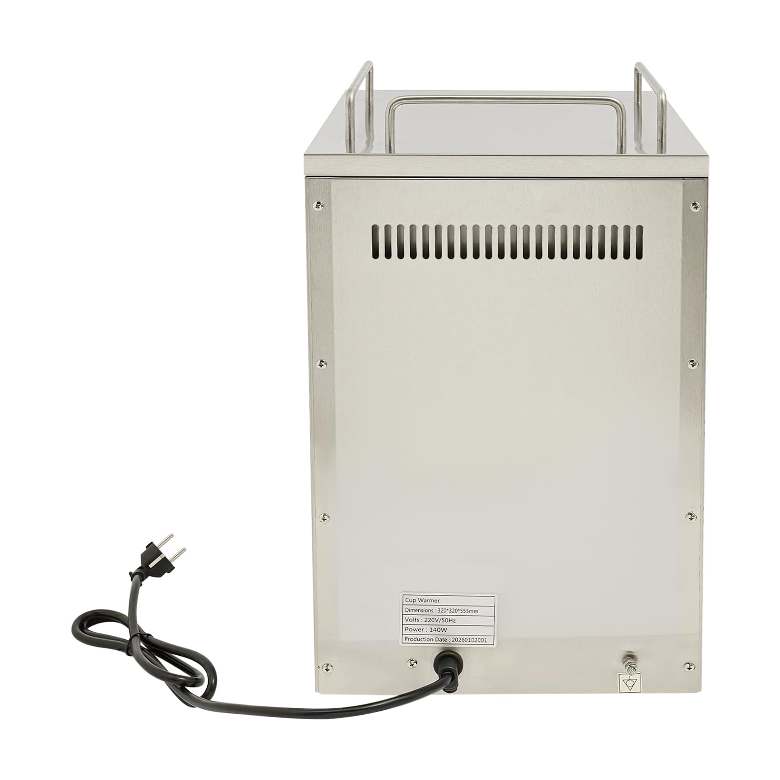 Armadio riscaldante per tazze, con 2 scomparti riscaldanti indipendenti, scalda tazze da caffè elettrico, per gastronomia, caffetteria, casa, 32,5 x 32 x 55 cm