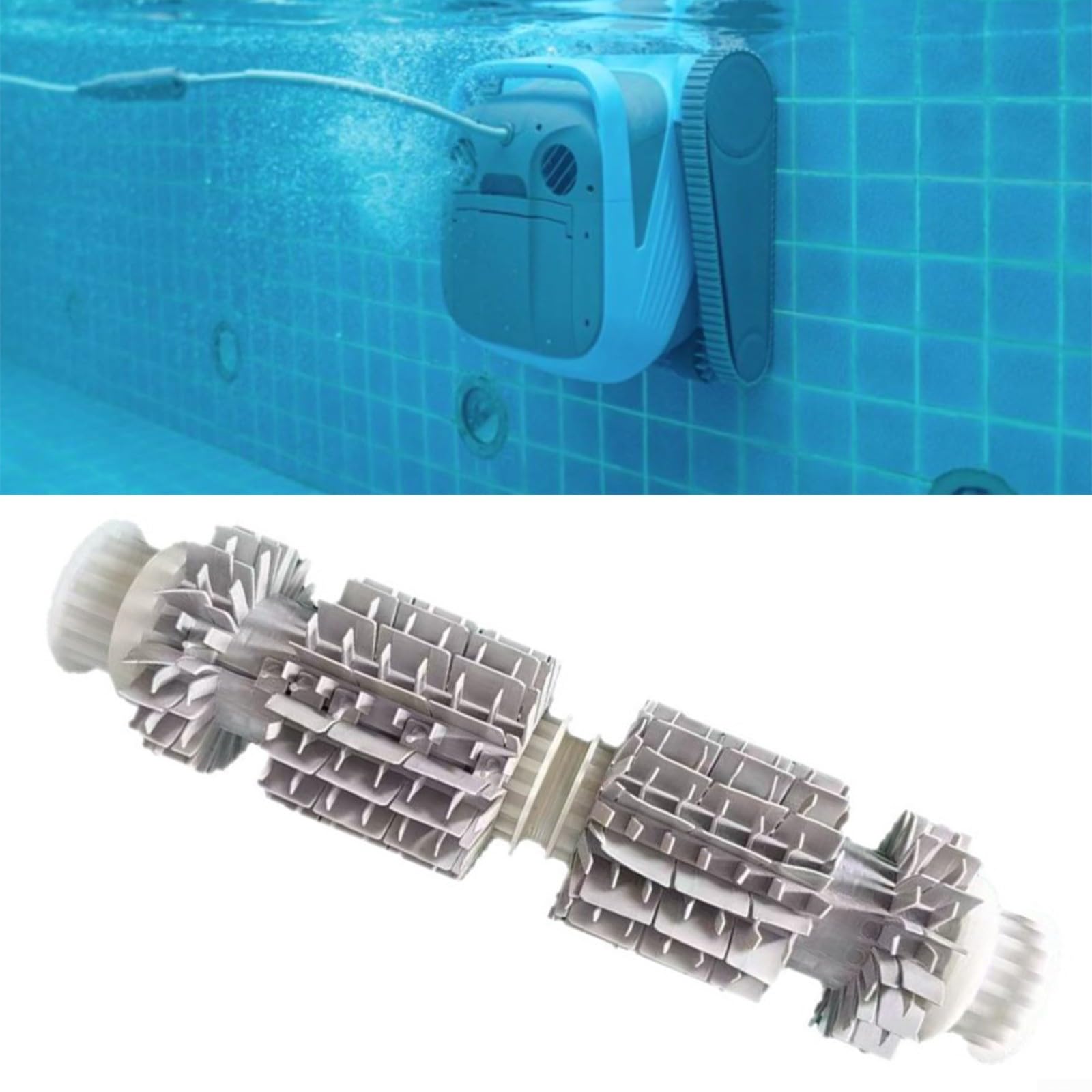 Camera d'aria Dolphin 9985006 e spazzole in carbonio 9980892 per robot pulitore piscina M400, pezzi di ricambio per una manutenzione efficiente della piscina all'aperto