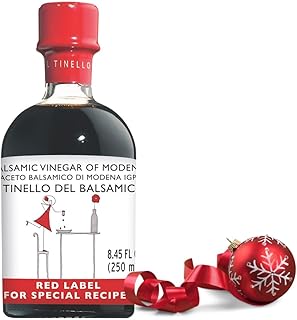 IL TINELLO Balsamic Vinegar of Modena IGP, Red Label, 100ml (8.5 fl oz) – Aceto Balsamico di Modena pairs with Cheese, Risotto, Fruit & Cooked Vegetables, 65 Brix, 6% acidity, Product of Italy