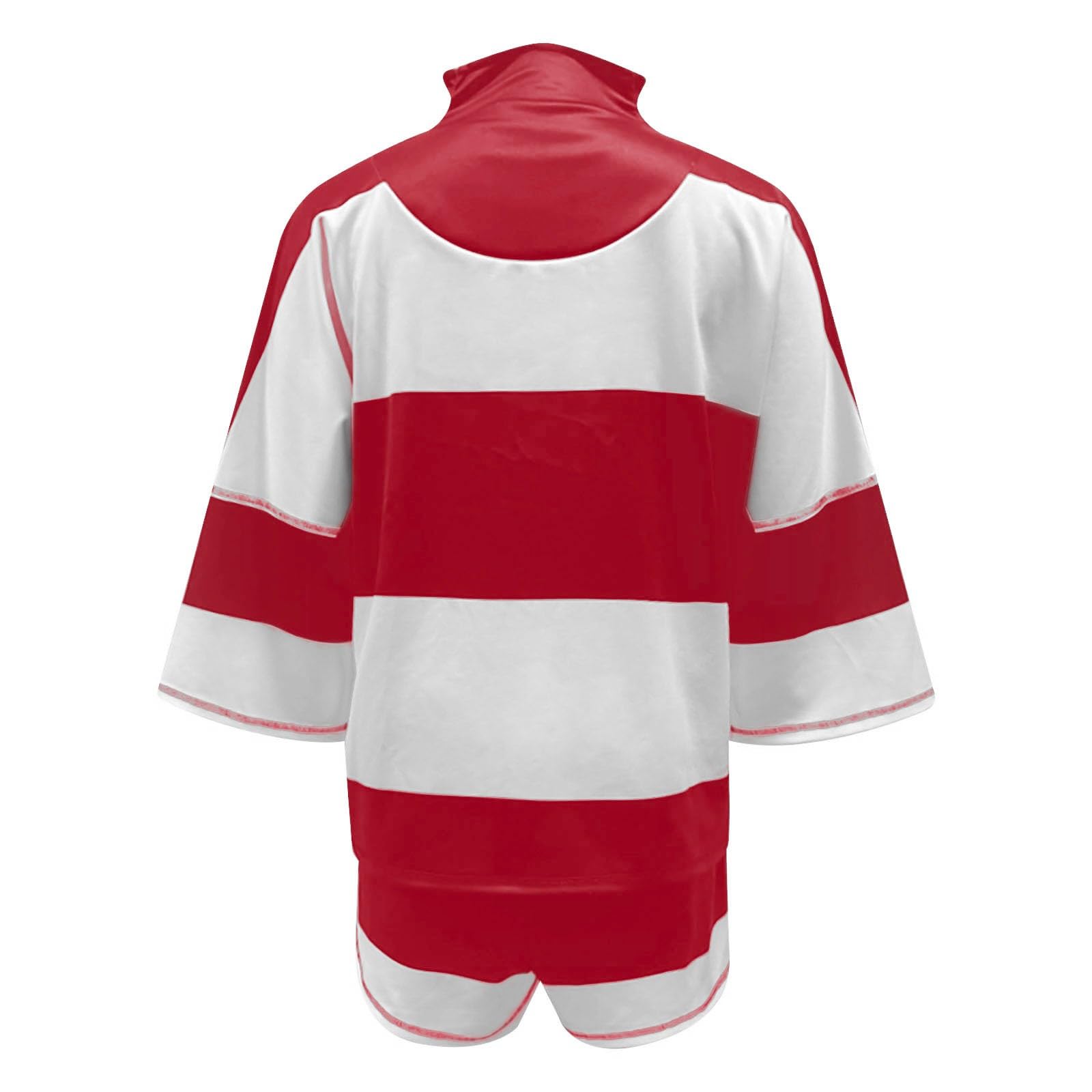 Abbigliamento sportivo da donna, set da 2 pezzi, maglietta a righe oversize