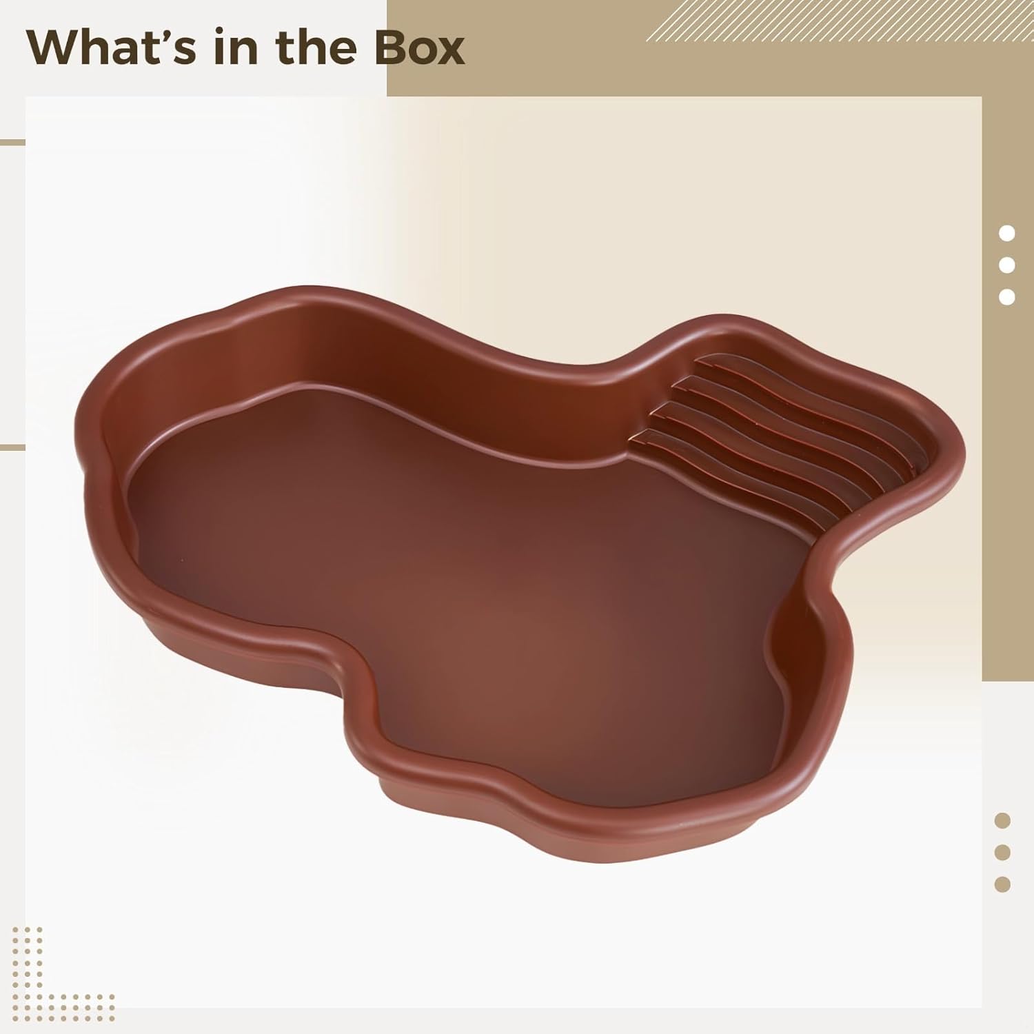 Extra Large Irregular Reptile Bathing Pool, Plastic Gecko Dish, Snake Water Bowl, Freeform Design for Turtles