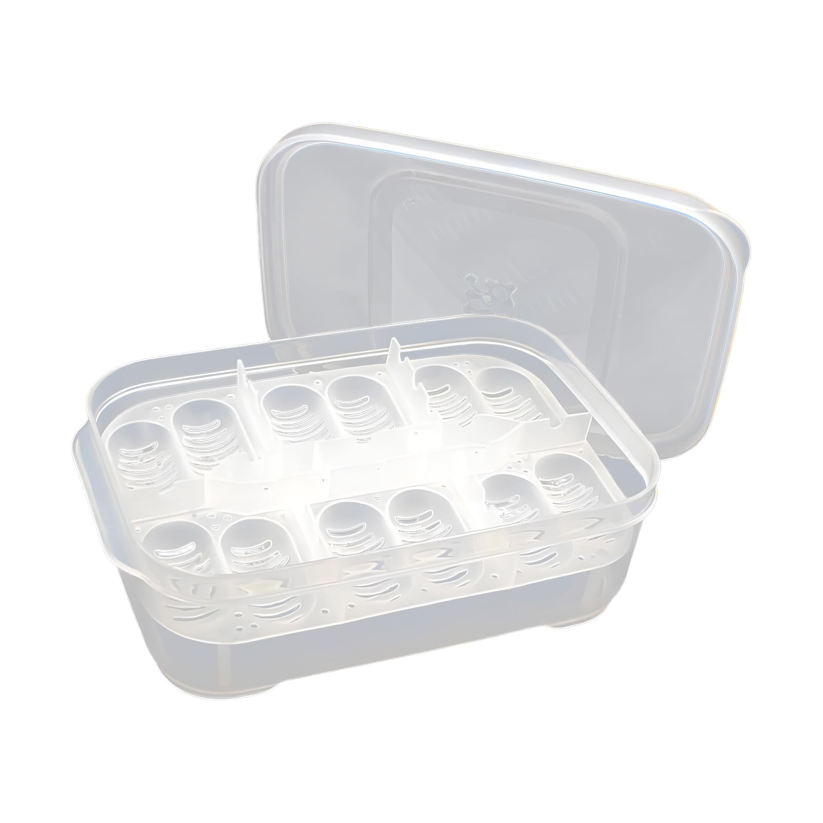 Reptile Egg Incubator, Incubator Reptiles Eggs Incubators with 12 Grids, Hatching Container for Snakes, Geckos, Lizards, Frogs and Turtles