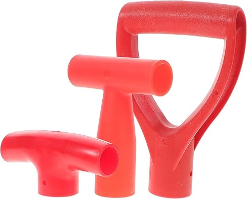 TEHAUX Reemplazo del mango de pala de plástico 3 piezas de pala D mango de agarre bueno para proteger la mano accesorios de jardín para pala de