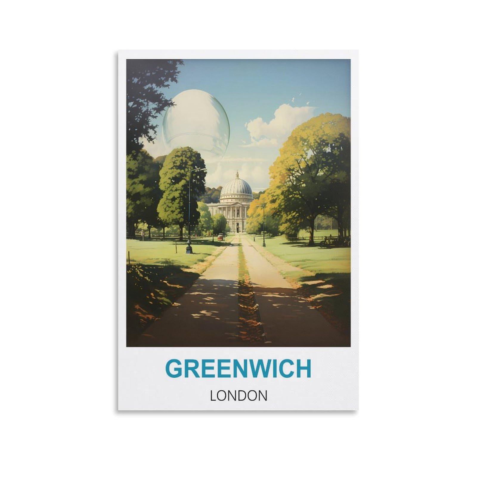 EZMLFA 5D Diamond Art Kits for Beginner,Greenwich Londons,Diamond Art House DIY Diamond Art Kits for Home Wall Decor 40x40cm