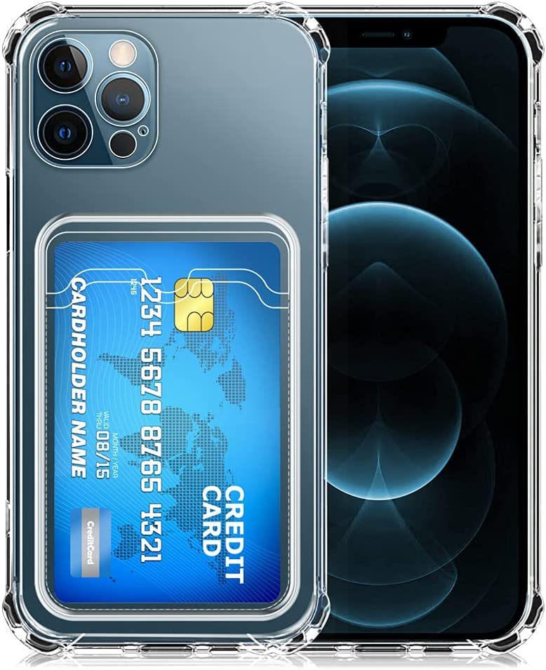 Xerial for iPhone 11 ProMax case with Card Slot, Transparent Silicone, Ultra-Thin, Soft, Shockproof, Credit Card Protective Cover (iPhone 11 ProMax)