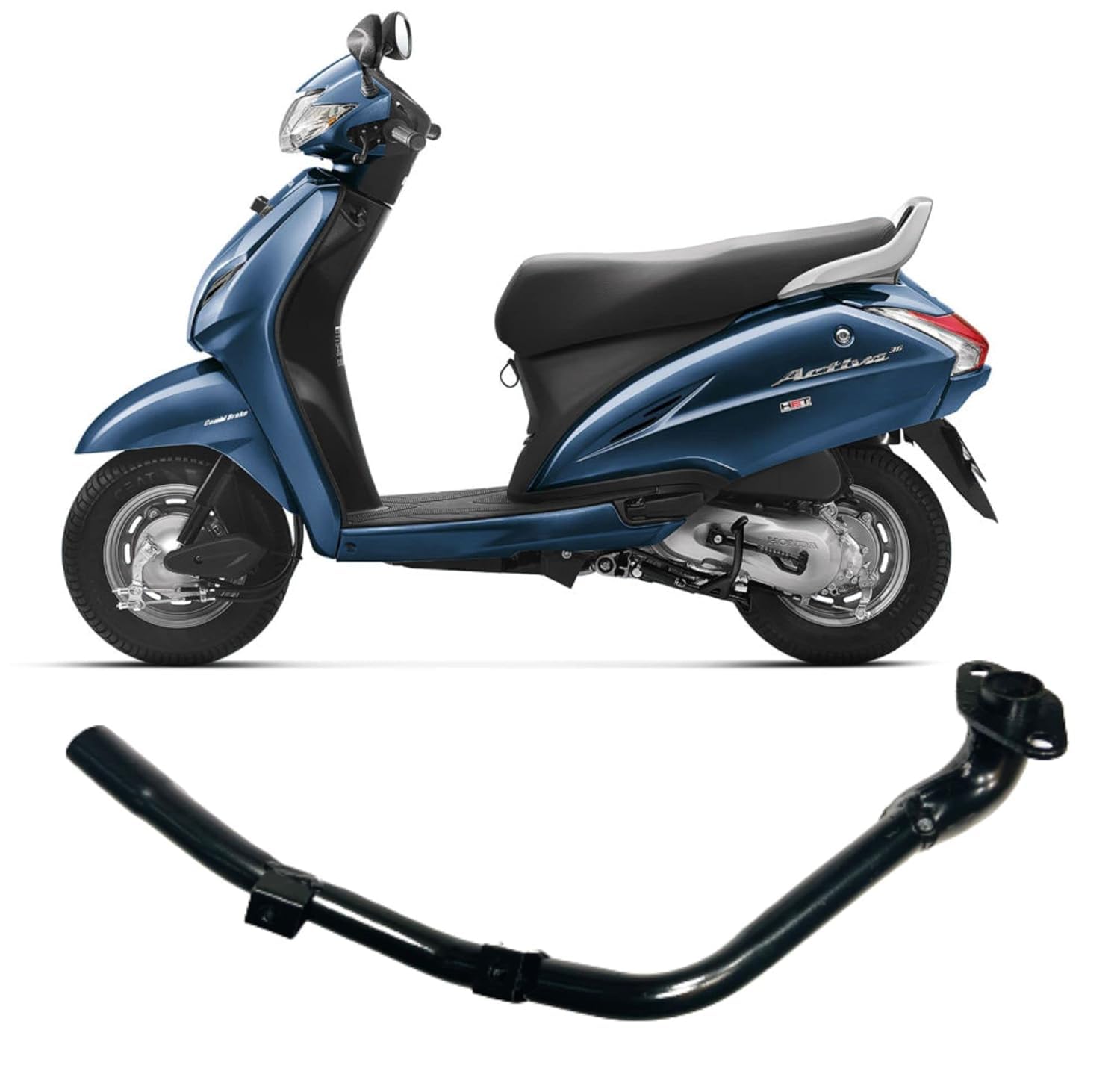 VTRUST Silencer Bend Pipe For Honda Activa 3g/ Activa 4g/ Activa 110 Silencer Bend Pipe (Color - Black) (Activa 3G Bend Pipe)-image-35