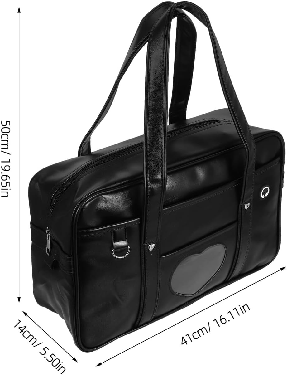 Alipis Waterproof Laptop Bag for Women 19-inch Faux Leather Shoulder Tote School and Office Work Handbag Large Capacity Computer Carrying Case
