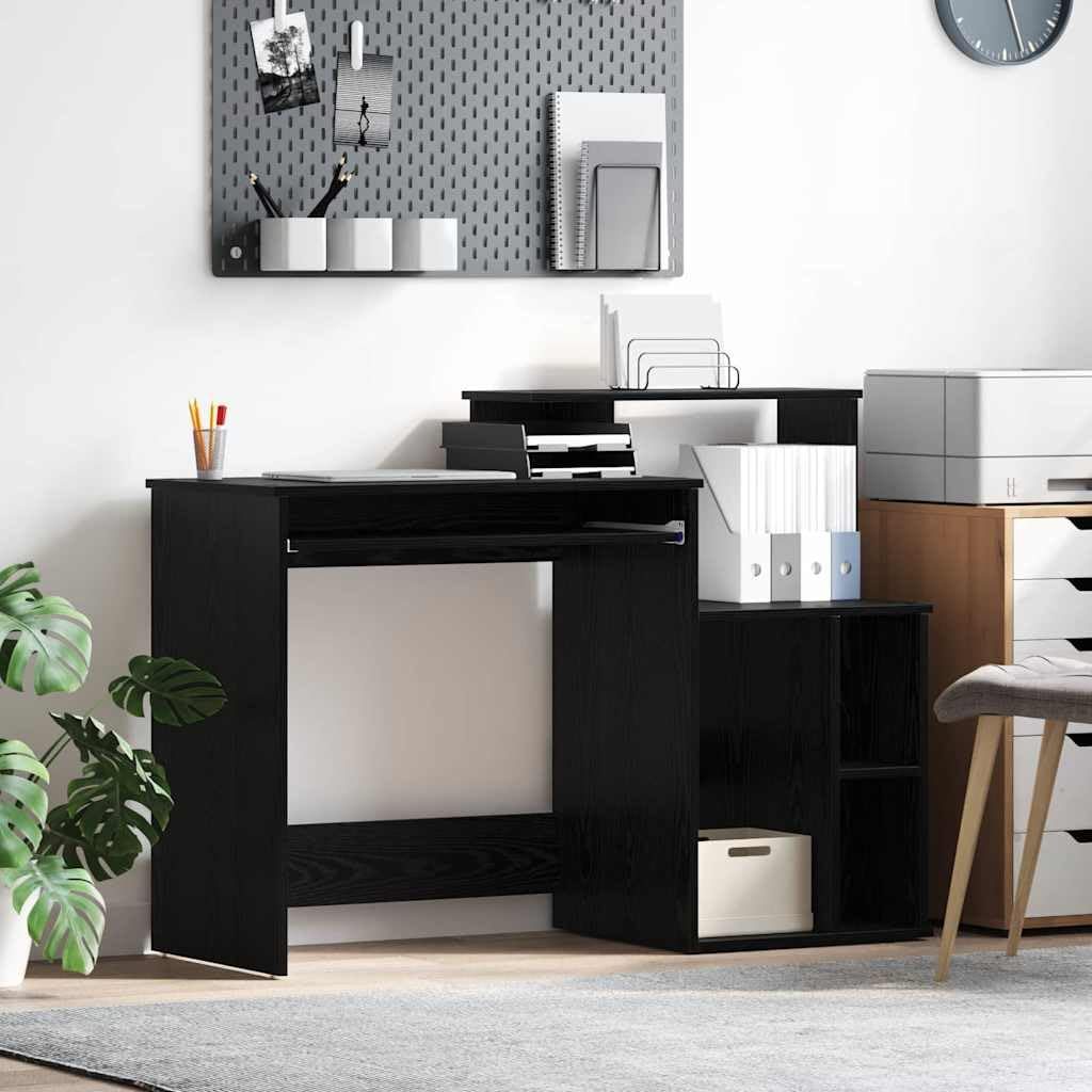 Generisch Schreibtisch Schwarz Eichen-Optik 120,5 x 44 x 88,5 cm,Möbel,Büromöbel,Schreibtische-869475