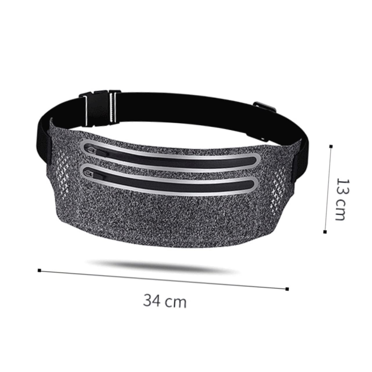 VANZACK 3stücke Slim Waist Pack Für Sport Und Outdoor-aktivitäten wasserdichte Handy-Tasche Mit Doppelreißverschluss Und Kopfhörerloch Verstellbarer Hüftgurt Für Joggen Radfahren