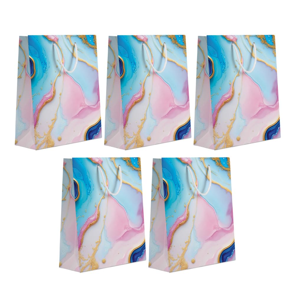 Gift N Greet Paper Nano Size Bags (Pack of 5) Recyclable Eco-Friendly Carry Bags For Gifting 230 GSM Matte Finishing Paper Bag Trendy Laminated PR15 (B0D8YH1DVS) Amazon Price History, Amazon Price Tracker