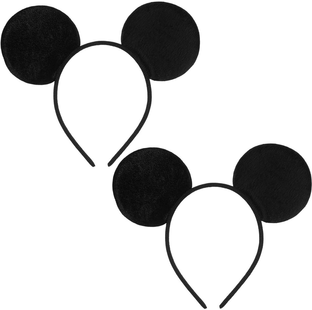 FANYITY Set of 2 Mouse Ears Headbands Sequin Hair Band for Girls Women Boys Party