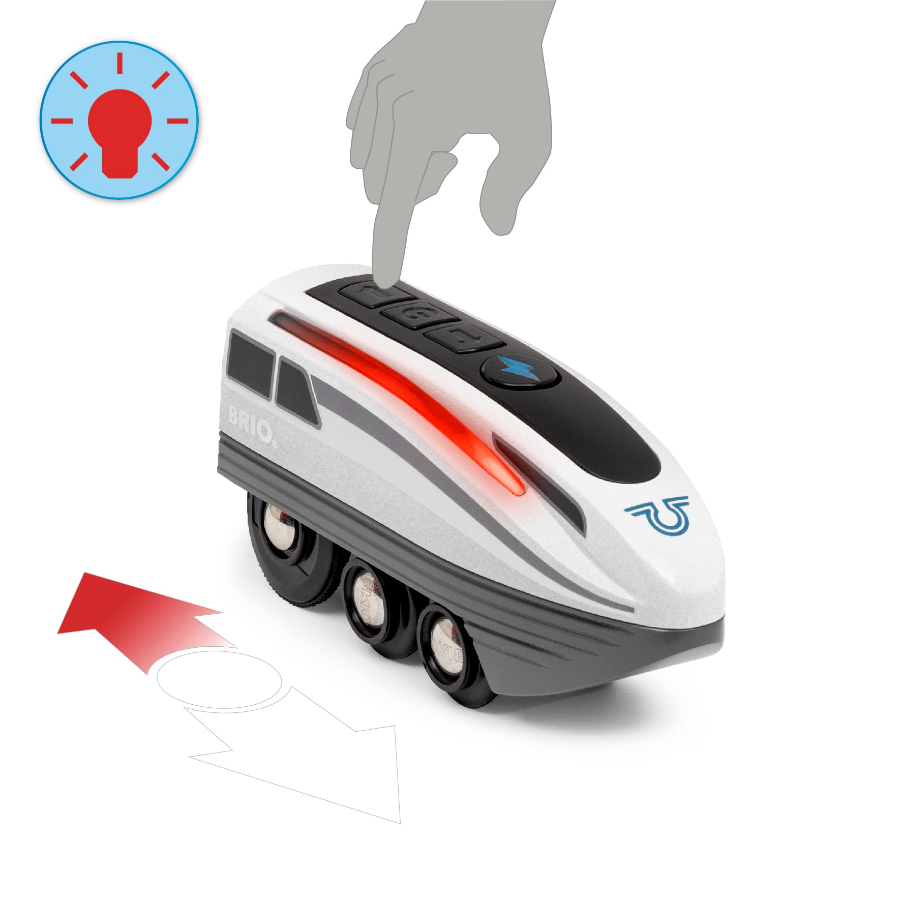 BRIO 36003 Turbo-Zug - Batteriebetriebener Spielzeugzug für Kinder ab 3 Jahren