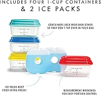 Vista 2 de Fit & Fresh Snack N Stack - Juego de 10 piezas, varios