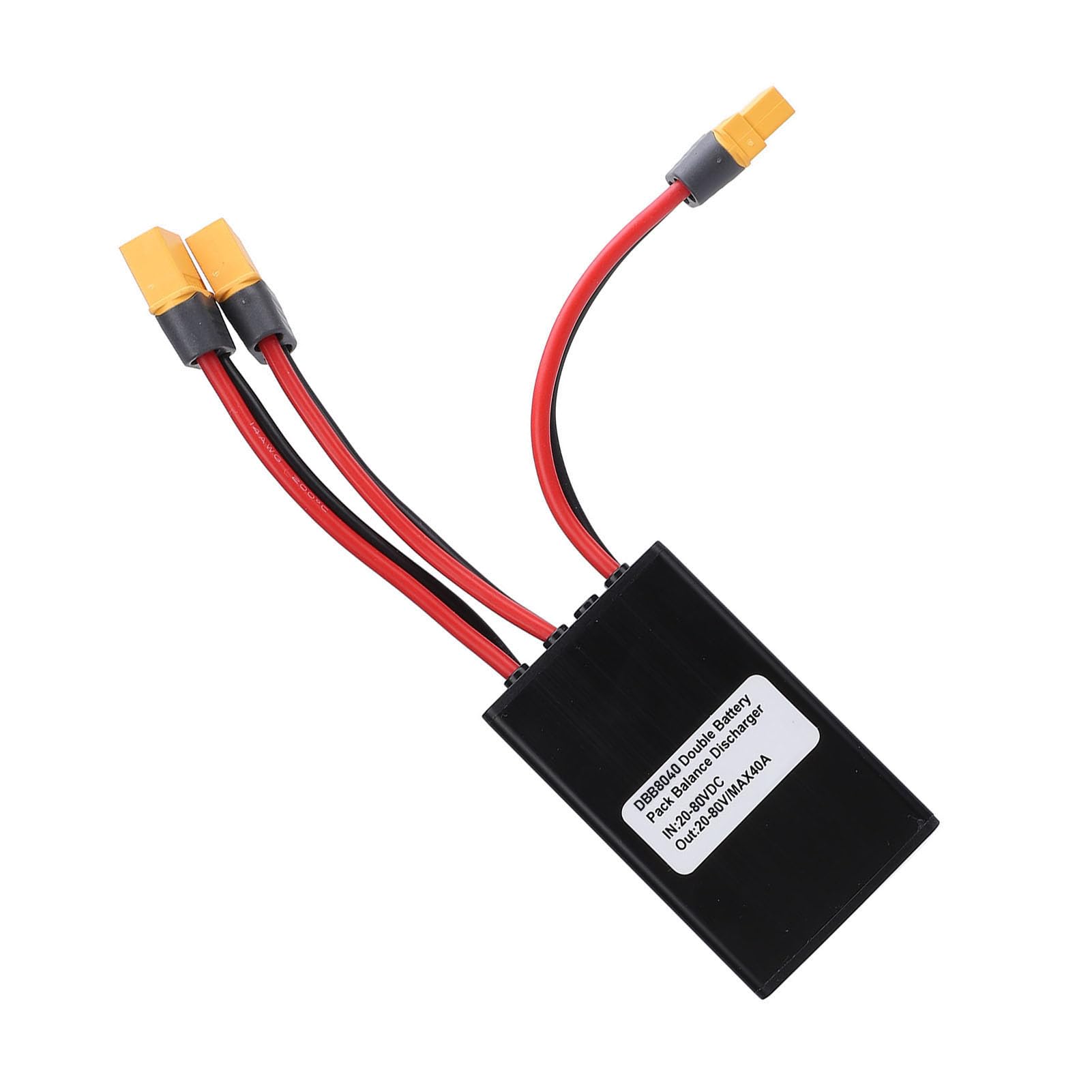 Acouto Convertidor de Descarga de Batería Doble DC20-80V Interfaz XT60 Adaptador de Módulo Paralelo de Batería para Motor de 250-3000W Corriente Duradera Simultánea Lata de Descarga Aplicable La (40A)