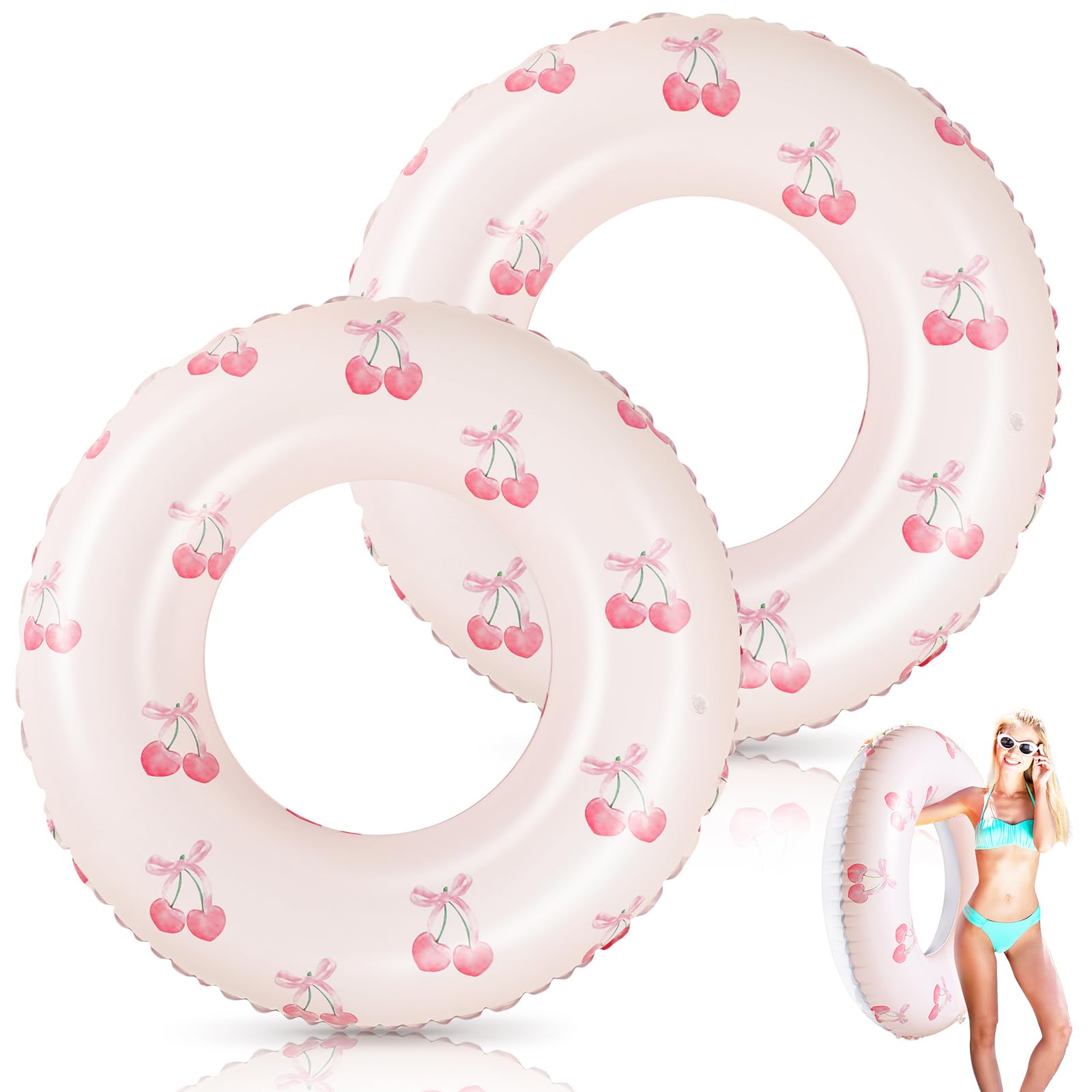ShinyRelief Inflatable Pool Float Floaties Pool Tubes Inflation Swimming Ring Summer Outdoor Beach Water Floats Party Supplies Floaties